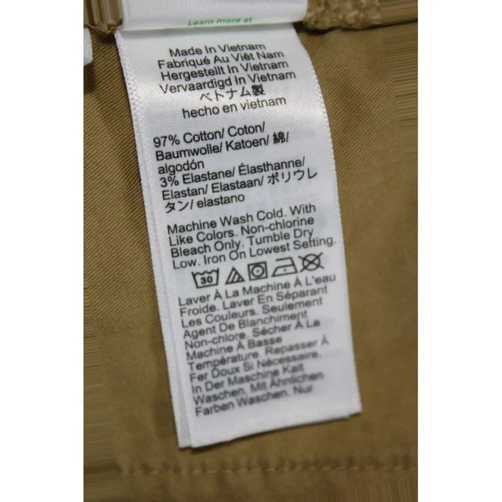 J Crew Women Chino Shorts Beige Floral Cotton Strawberry Size 10